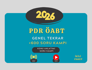 2026-PDR ÖABT GENEL TEKRAR + 600 SORU KAMPI İKİLİ PAKET