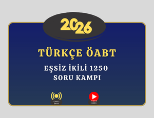 2026-TÜRKÇE ÖABT EŞSİZ İKİLİ 1250 SORU KAMPI