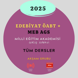 2025- EDEBİYAT ÖABT + MEB AGS TÜM DERSLER PREMİUM+