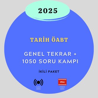 2025-TARİH ÖABT GENEL TEKRAR + 1050 SORU KAMPI İKİLİ PAKET