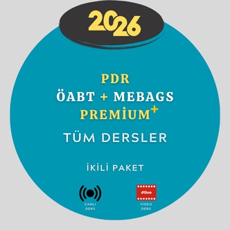 2026 - PDR ÖABT + MEBAGS TÜM DERSLER PREMİUM (Kitap ve Rehberlik Hediyeli)