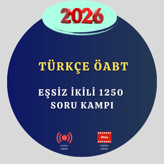 2026-TÜRKÇE ÖABT EŞSİZ İKİLİ 1250 SORU KAMPI
